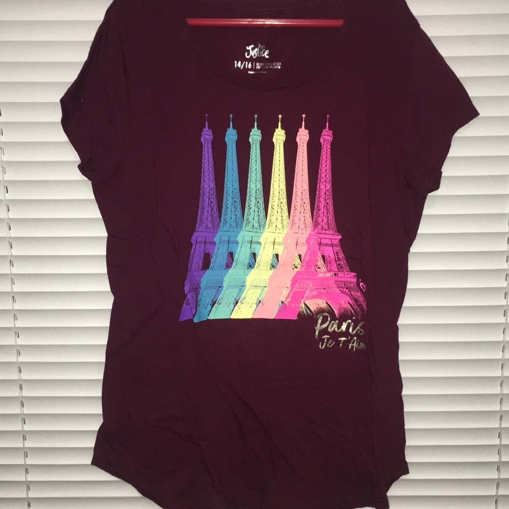 Girls burgundy tee